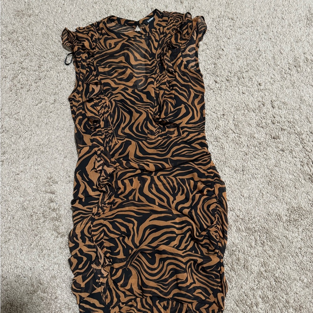 Express tiger print mini dress